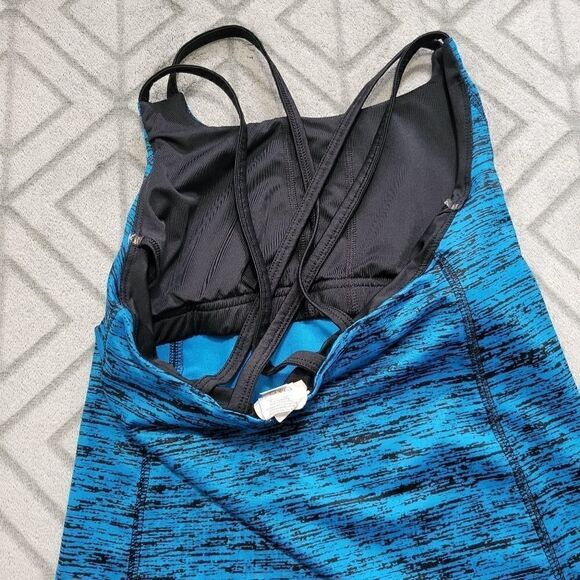 Champion Duo Dry Blue Marled Workout Athletic Running Gym Workout Tank Top - Picture 3 of 6